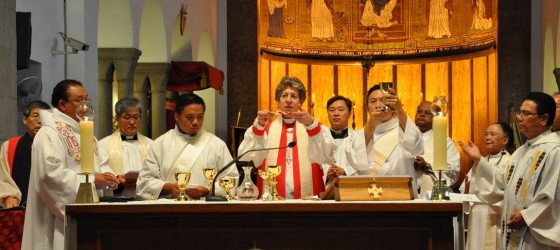 Bishop Katharine presiding in Seoul